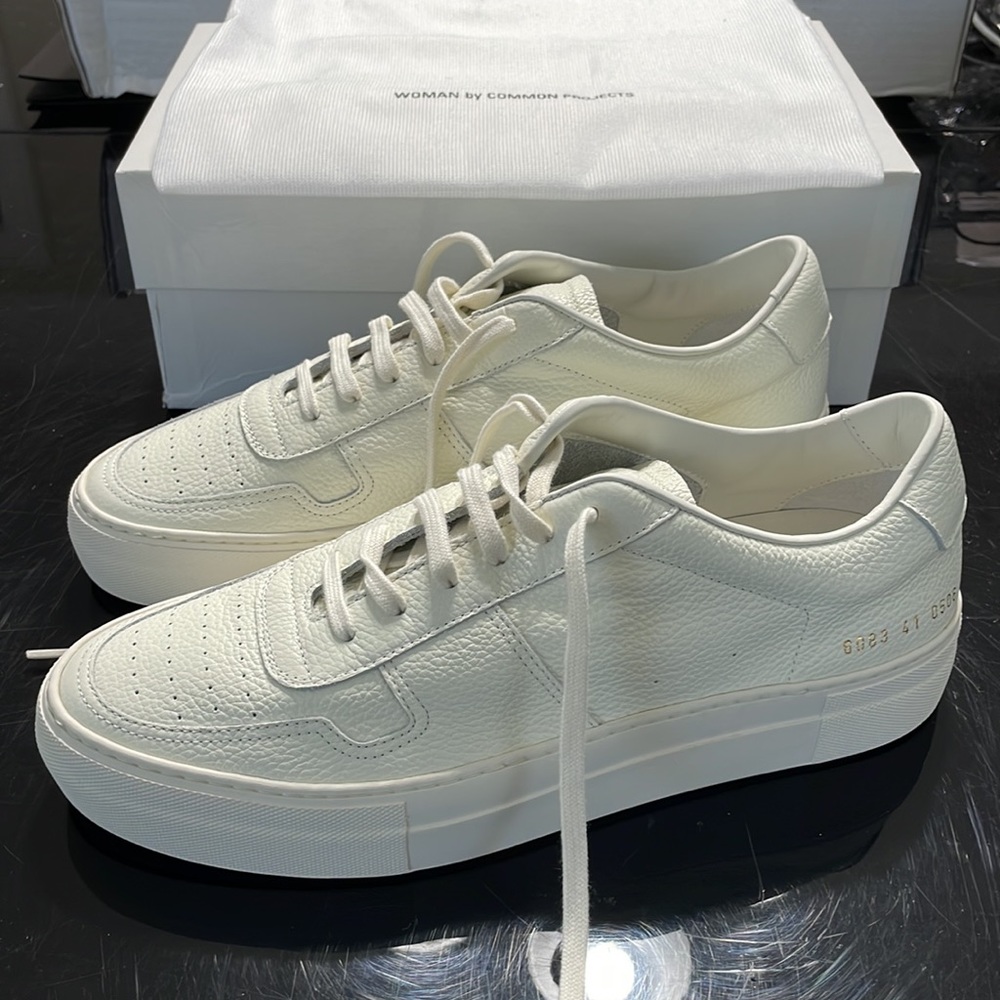 Common Projects - Women's - BBall Low Summer Edition Sneakers - White - Picture 3 of 4
